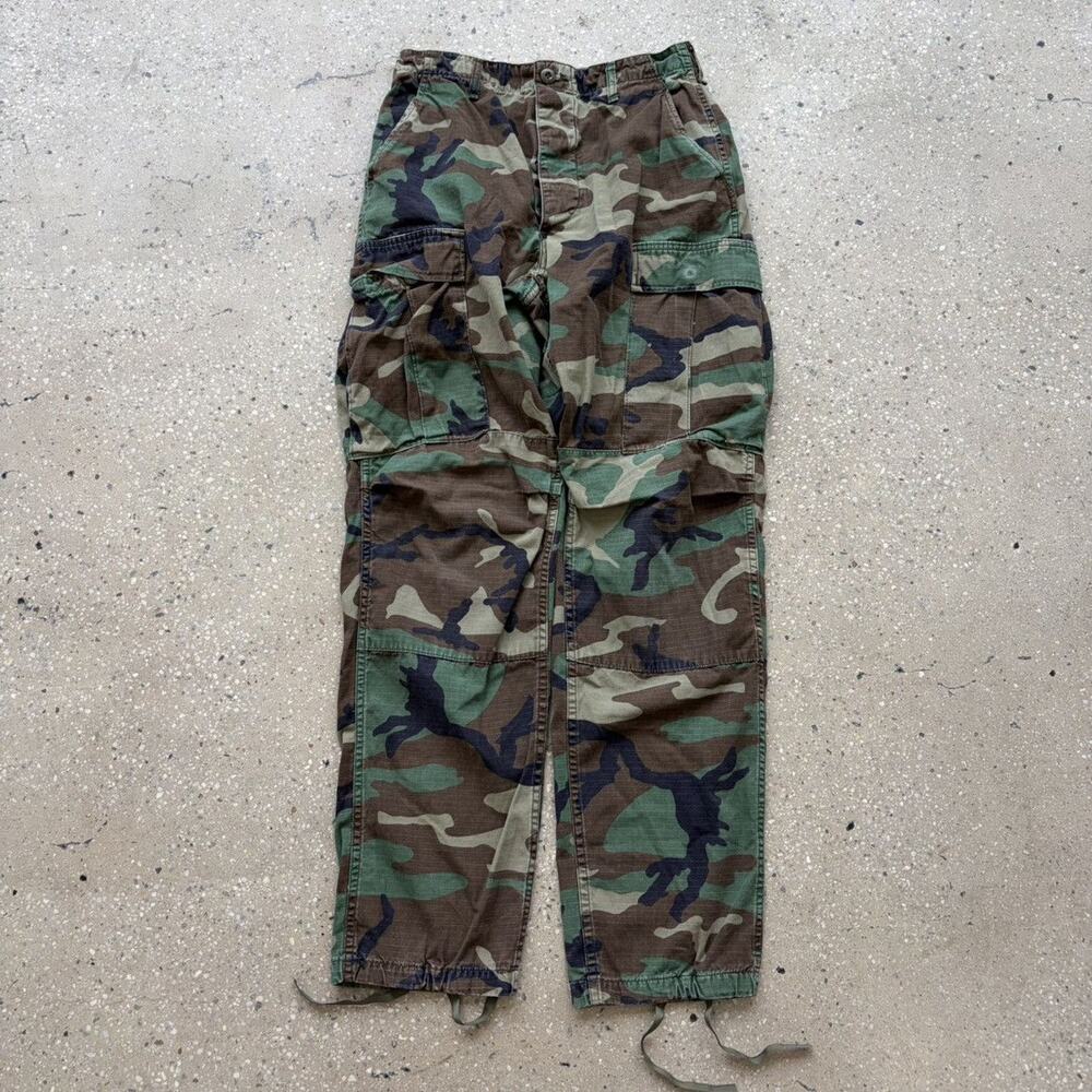 Vintage 80s US Army Camo Grunge Cargo Pants 30x33